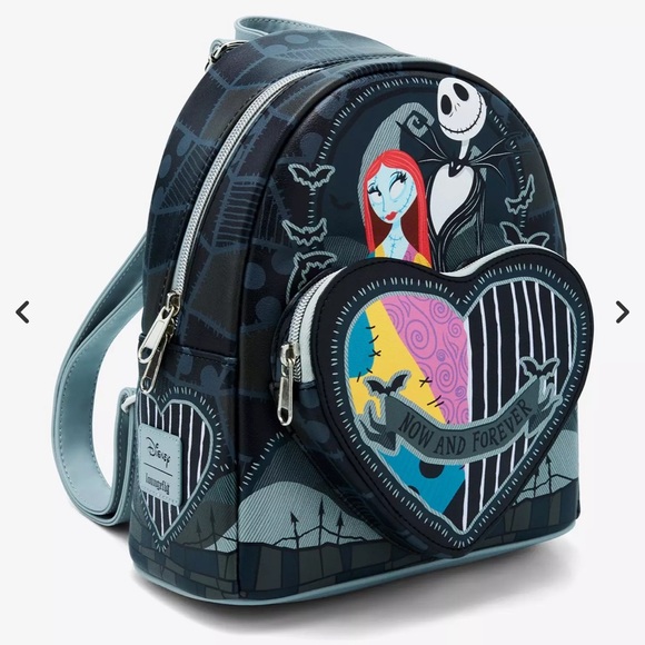 Loungefly The Nightmare Before Christmas Jack & Sally
Heart Backpack and Wallet main image 13